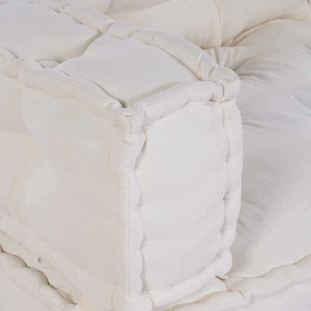 vidaXL Poduszka do sofy paletowej 3 pcs kremowy 120 x 80 x 34 cm