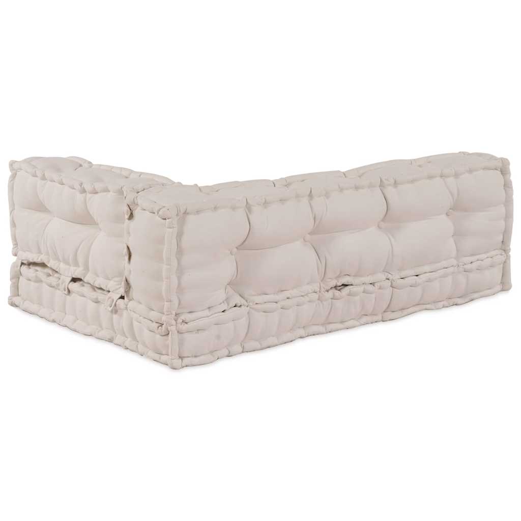 vidaXL Poduszka do sofy paletowej 3 pcs kremowy 120 x 80 x 34 cm