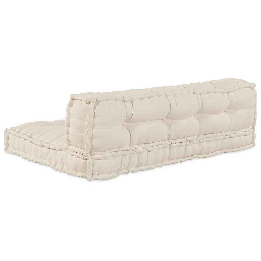 vidaXL Poduszka do sofy paletowej 2 pcs kremowy 120 x 80 x 38 cm