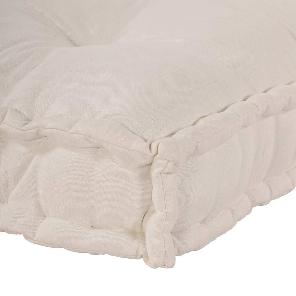 vidaXL Poduszka do sofy paletowej kremowy 120 x 80 x 12 cm tkanina