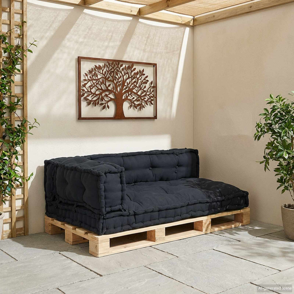 vidaXL Poduszka do sofy paletowej 3 pcs antracytowy 120 x 80 x 38 cm