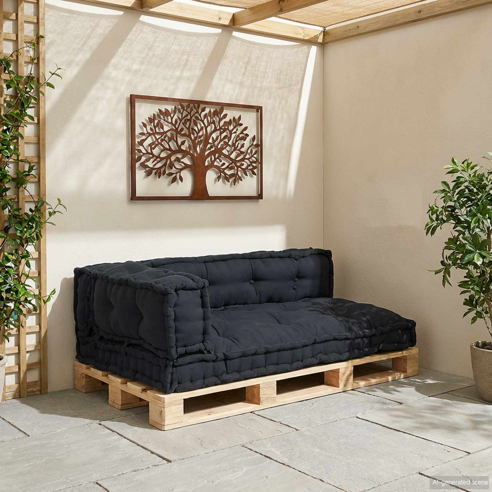 vidaXL Poduszka do sofy paletowej 3 pcs antracytowy 120 x 80 x 38 cm