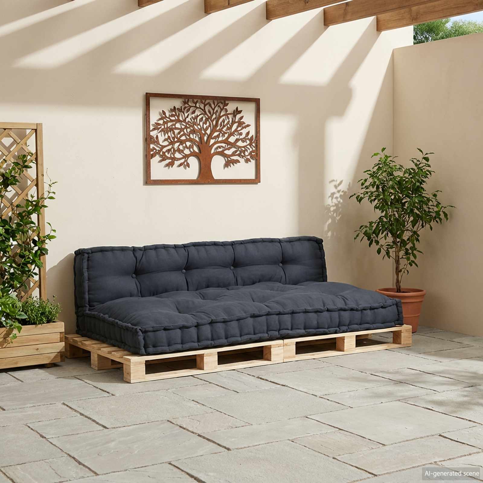vidaXL Poduszka do sofy paletowej 2 pcs antracytowy 120 x 80 x 38 cm