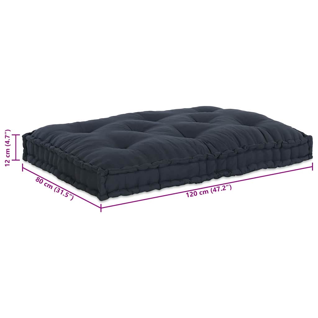vidaXL Poduszka do sofy paletowej antracytowy 120 x 80 x 12 cm tkanina