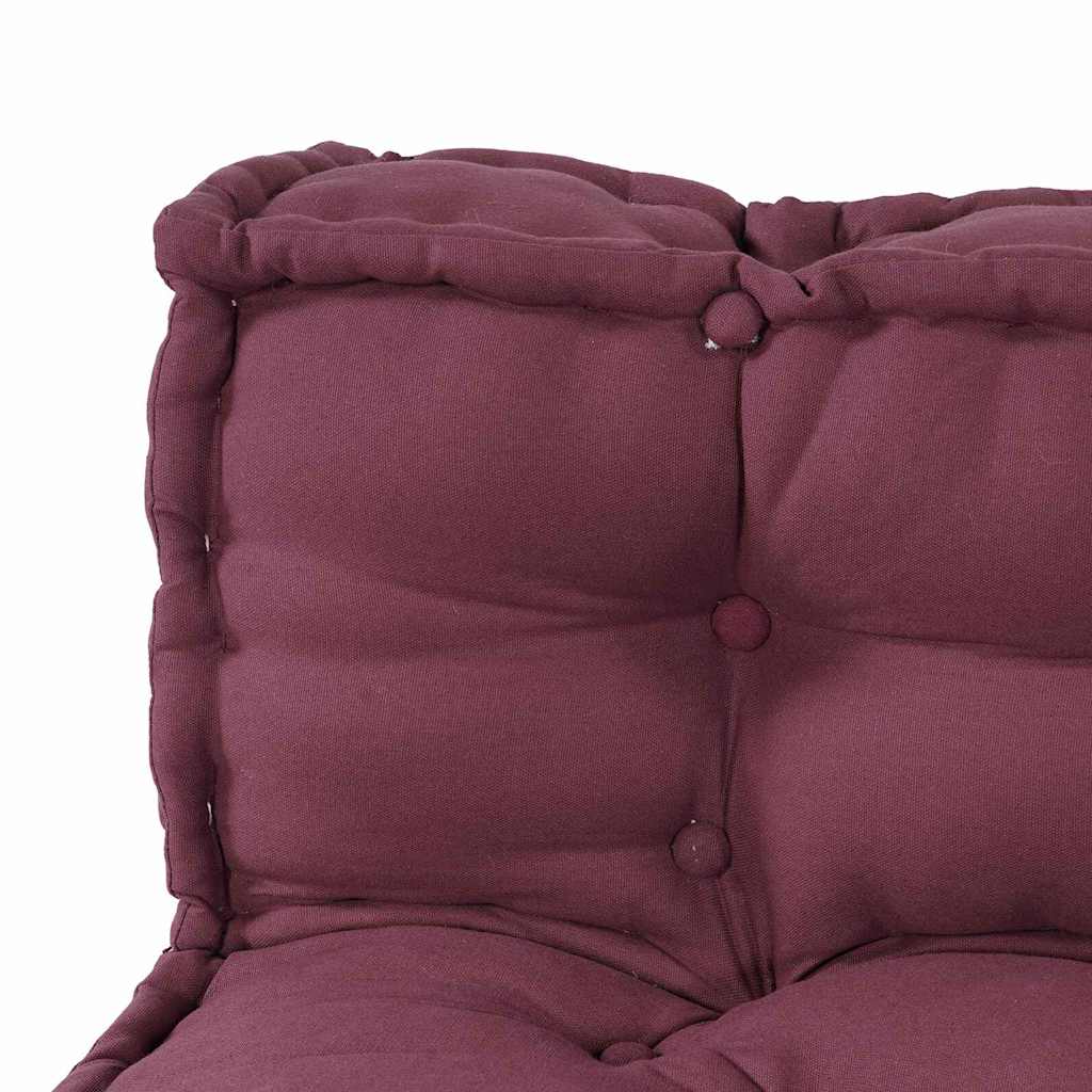 vidaXL Poduszka do sofy paletowej 3 pcs Bordowy 120 x 80 x 38 cm