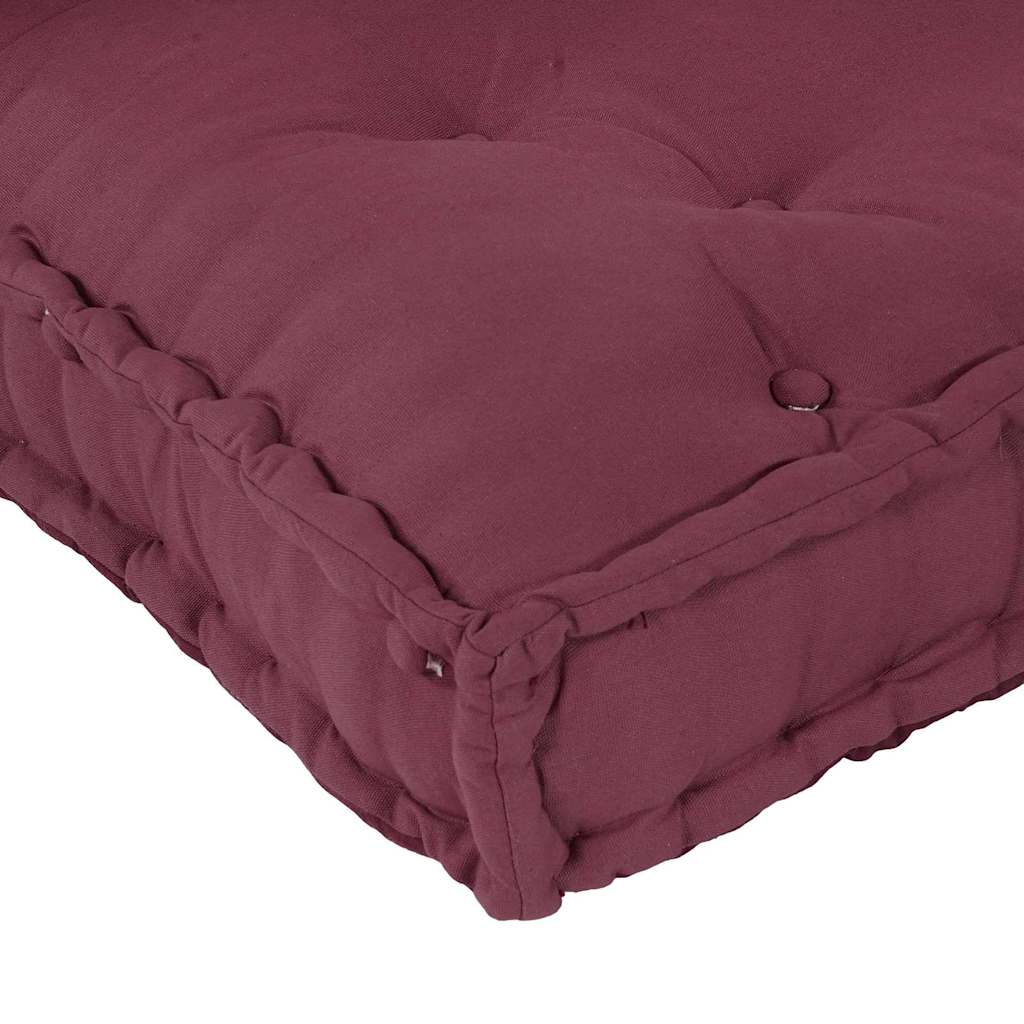 vidaXL Poduszka do sofy paletowej 3 pcs Bordowy 120 x 80 x 38 cm