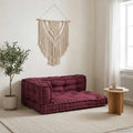 vidaXL Poduszka do sofy paletowej 3 pcs Bordowy 120 x 80 x 38 cm