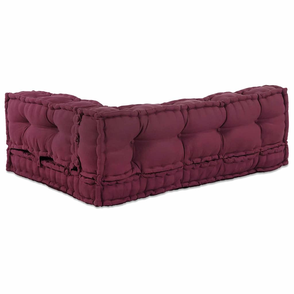 vidaXL Poduszka do sofy paletowej 3 pcs Bordowy 120 x 80 x 38 cm
