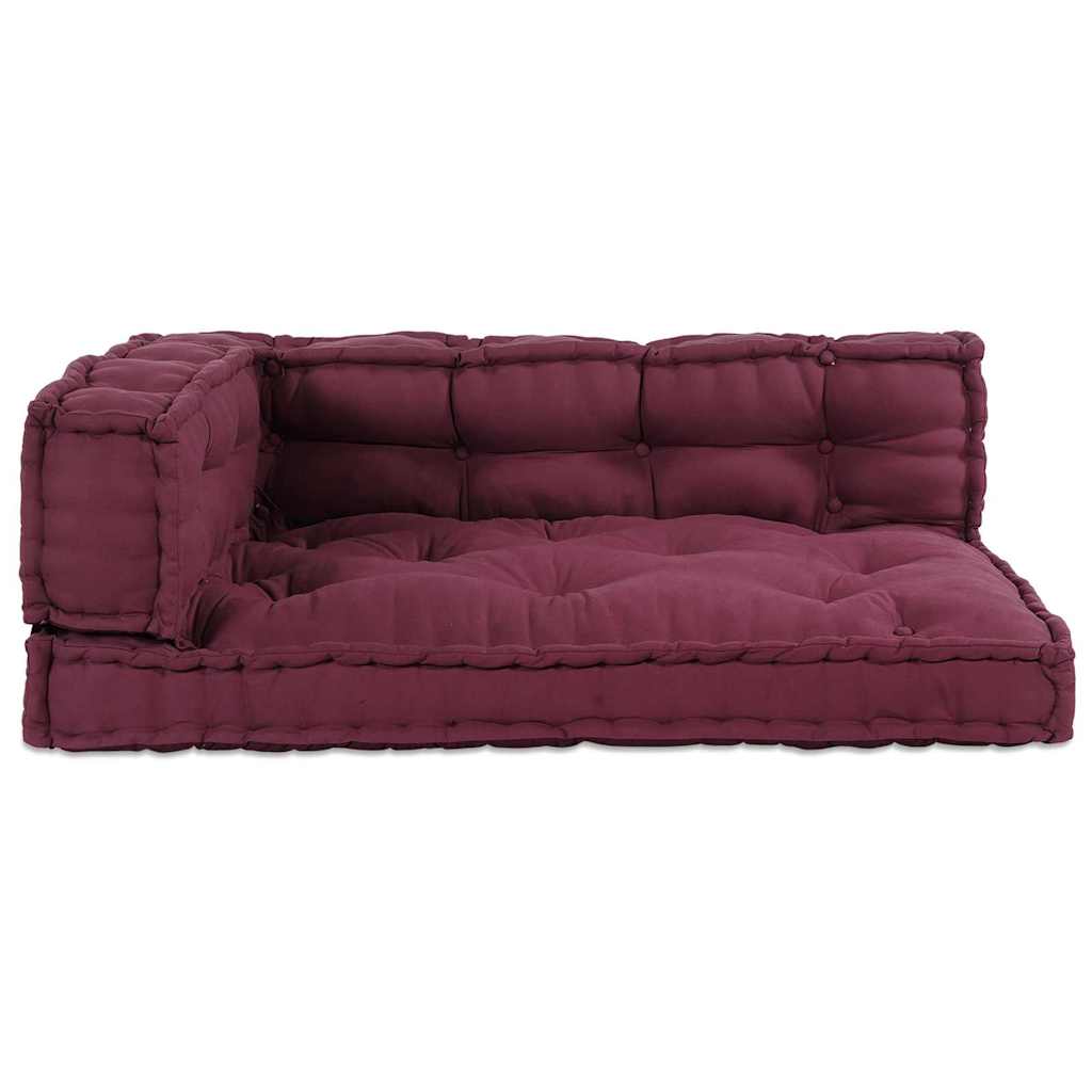 vidaXL Poduszka do sofy paletowej 3 pcs Bordowy 120 x 80 x 38 cm