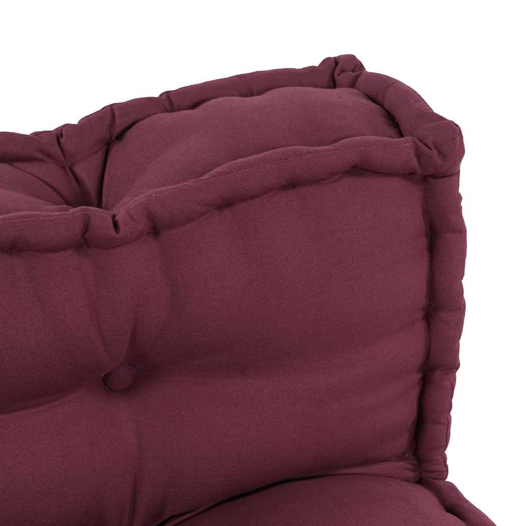 vidaXL Poduszka do sofy paletowej 2 pcs Bordowy 120 x 80 x 38 cm