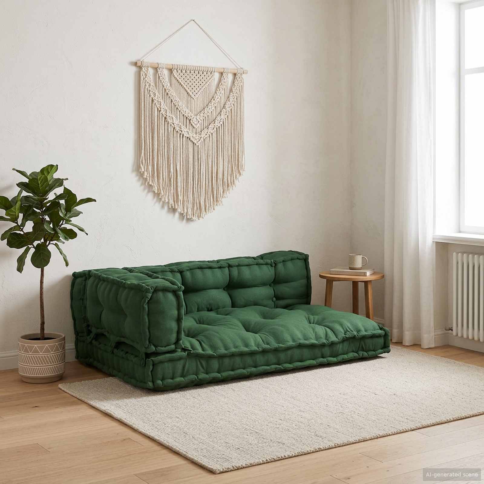 vidaXL Poduszka do sofy paletowej 3 pcs zielony 120 x 80 x 38 cm