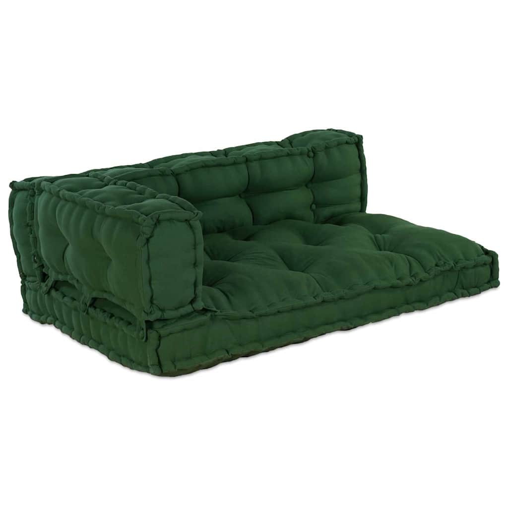 vidaXL Poduszka do sofy paletowej 3 pcs zielony 120 x 80 x 38 cm
