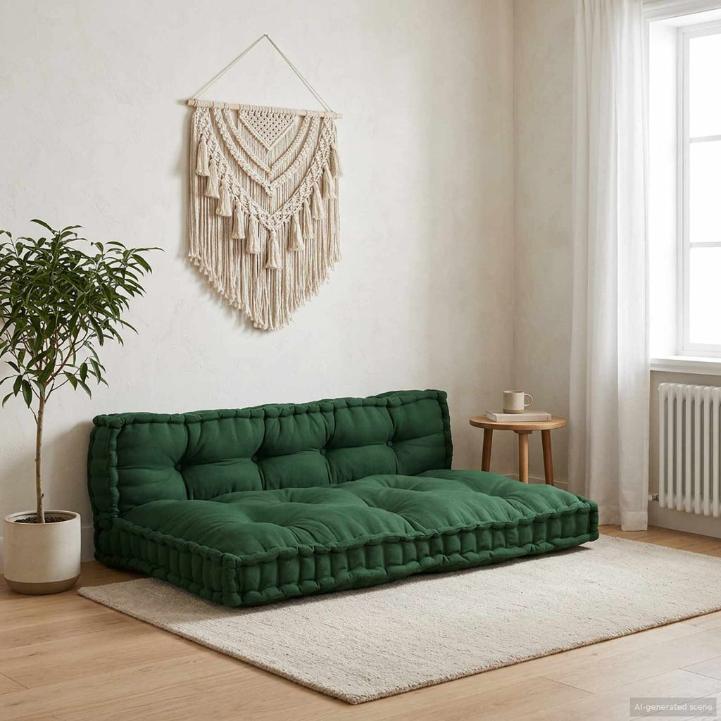 vidaXL Poduszka do sofy paletowej 2 pcs zielony 120 x 80 x 38 cm