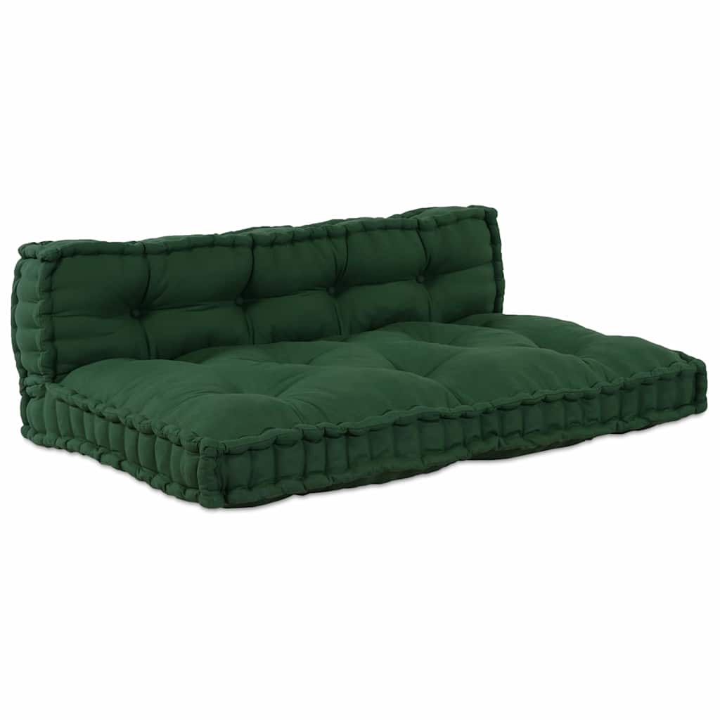 vidaXL Poduszka do sofy paletowej 2 pcs zielony 120 x 80 x 38 cm