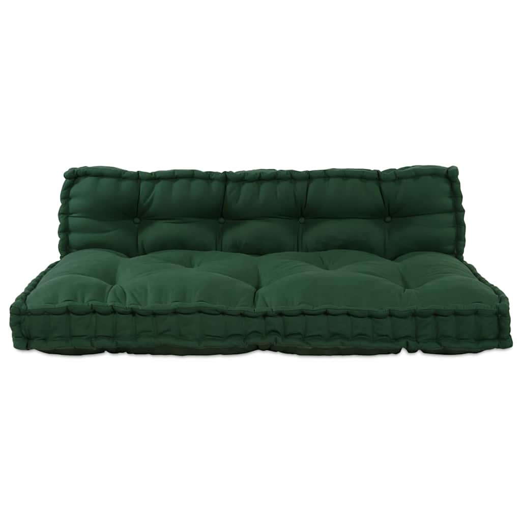 vidaXL Poduszka do sofy paletowej 2 pcs zielony 120 x 80 x 38 cm