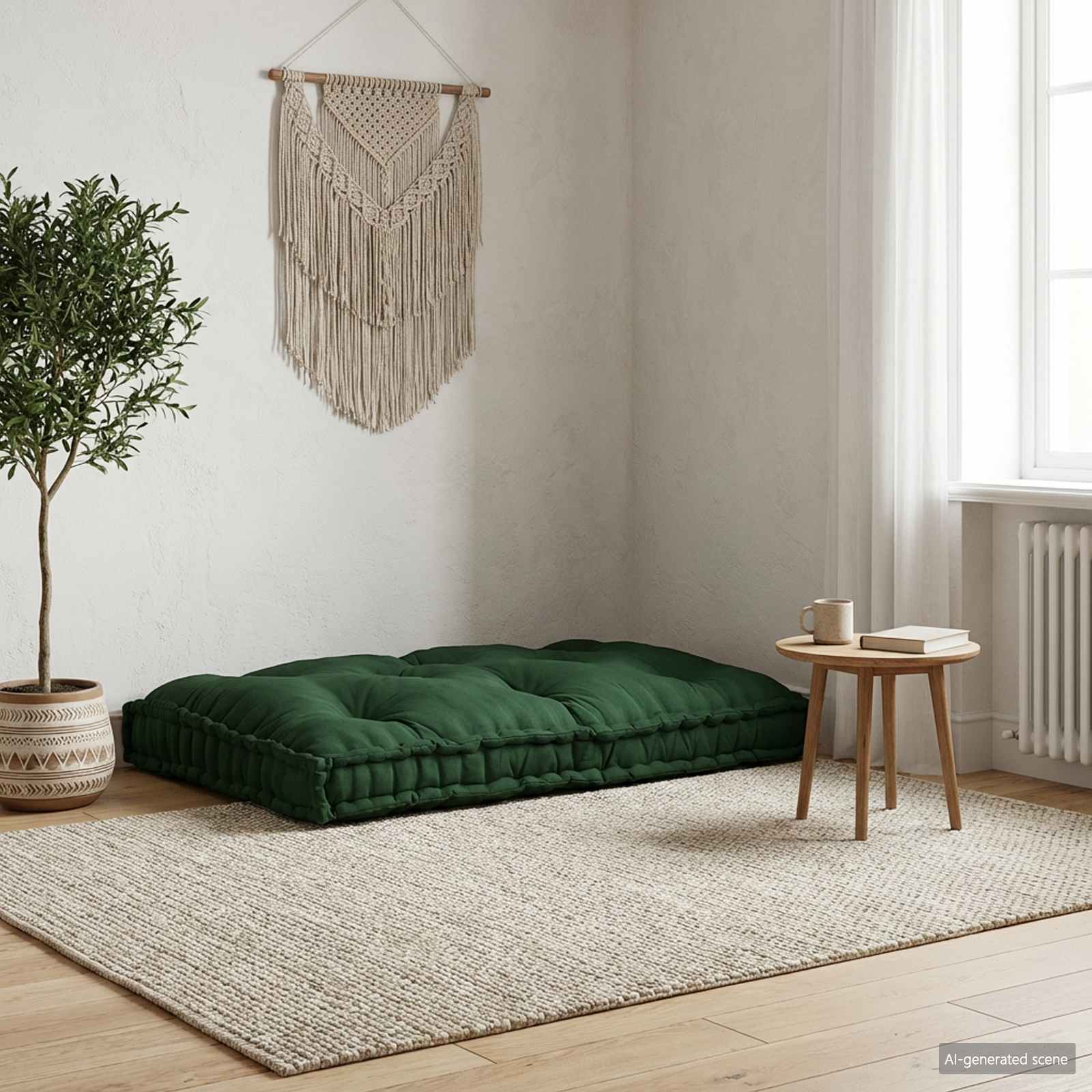 vidaXL Poduszka do sofy paletowej zielony 120 x 80 x 12 cm tkanina