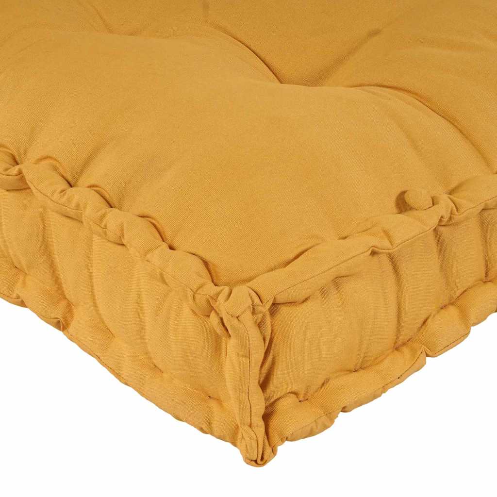 vidaXL Poduszka do sofy paletowej 3 pcs żółty 120 x 80 x 38 cm tkanina