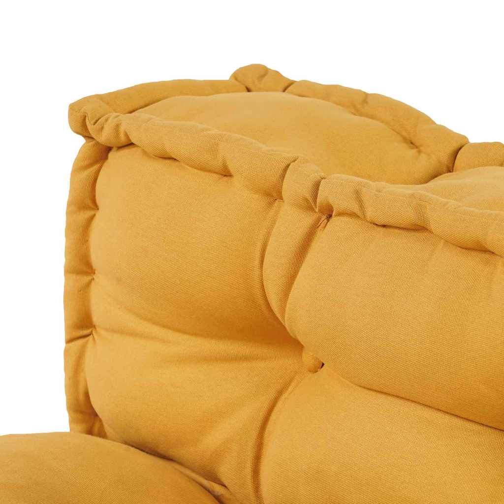 vidaXL Poduszka do sofy paletowej 2 pcs żółty 120 x 80 x 38 cm tkanina