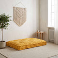 vidaXL Poduszka do sofy paletowej żółty 120 x 80 x 12 cm tkanina