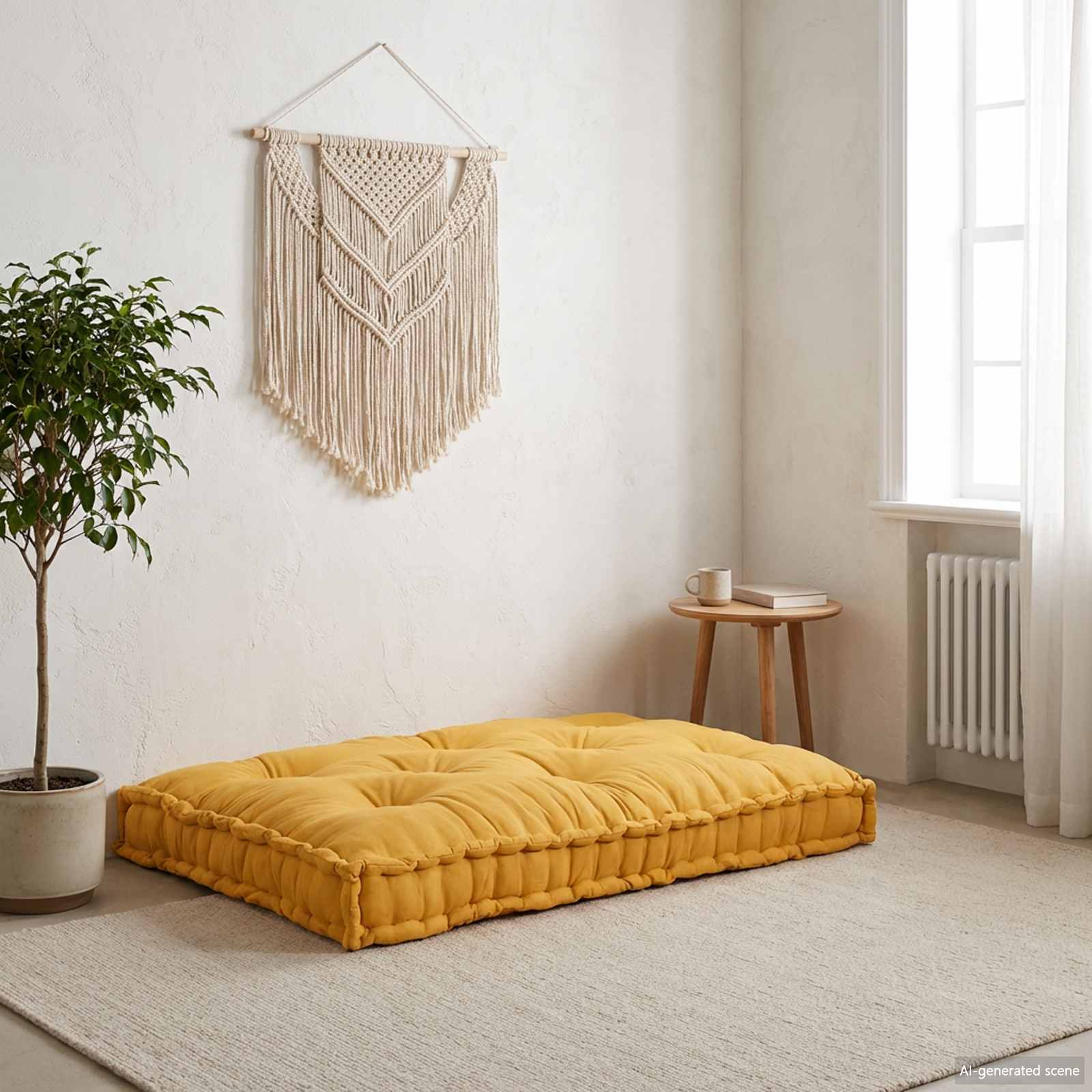 vidaXL Poduszka do sofy paletowej żółty 120 x 80 x 12 cm tkanina