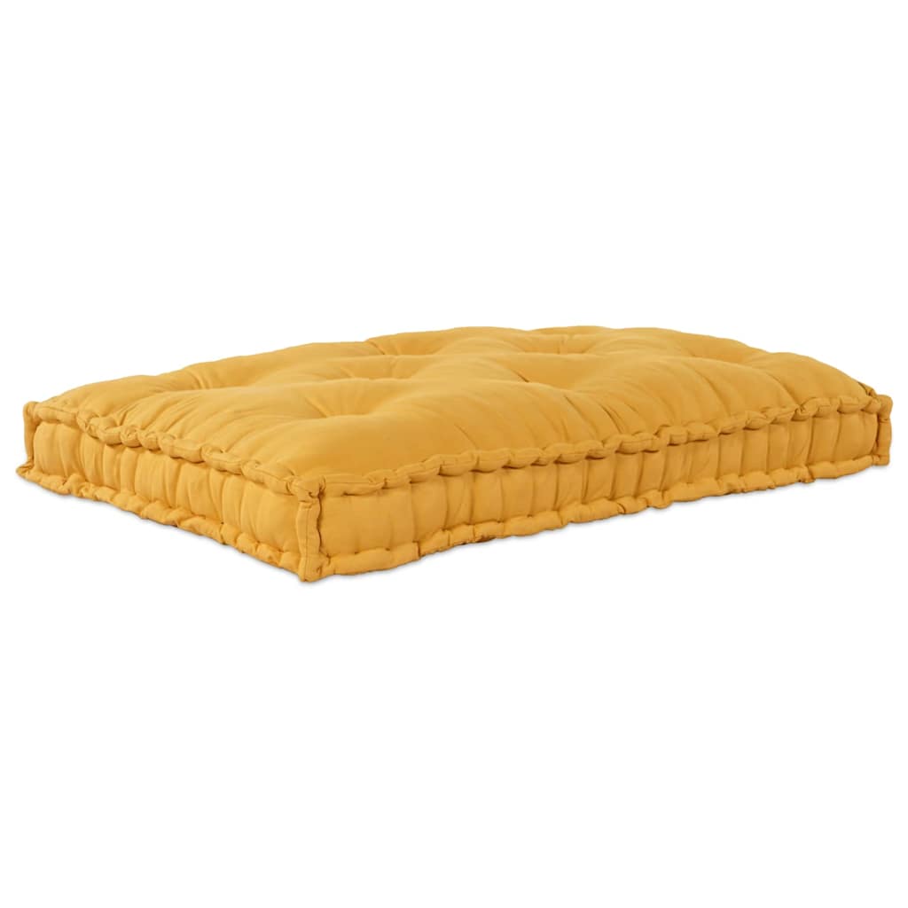 vidaXL Poduszka do sofy paletowej żółty 120 x 80 x 12 cm tkanina