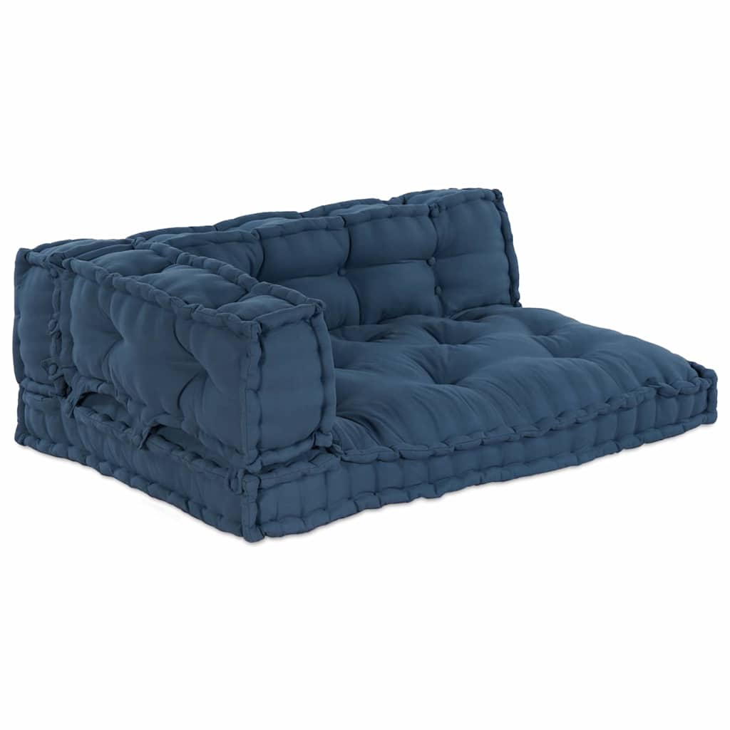 vidaXL Poduszka do sofy paletowej 3 pcs Indygo 120 x 80 x 38 cm