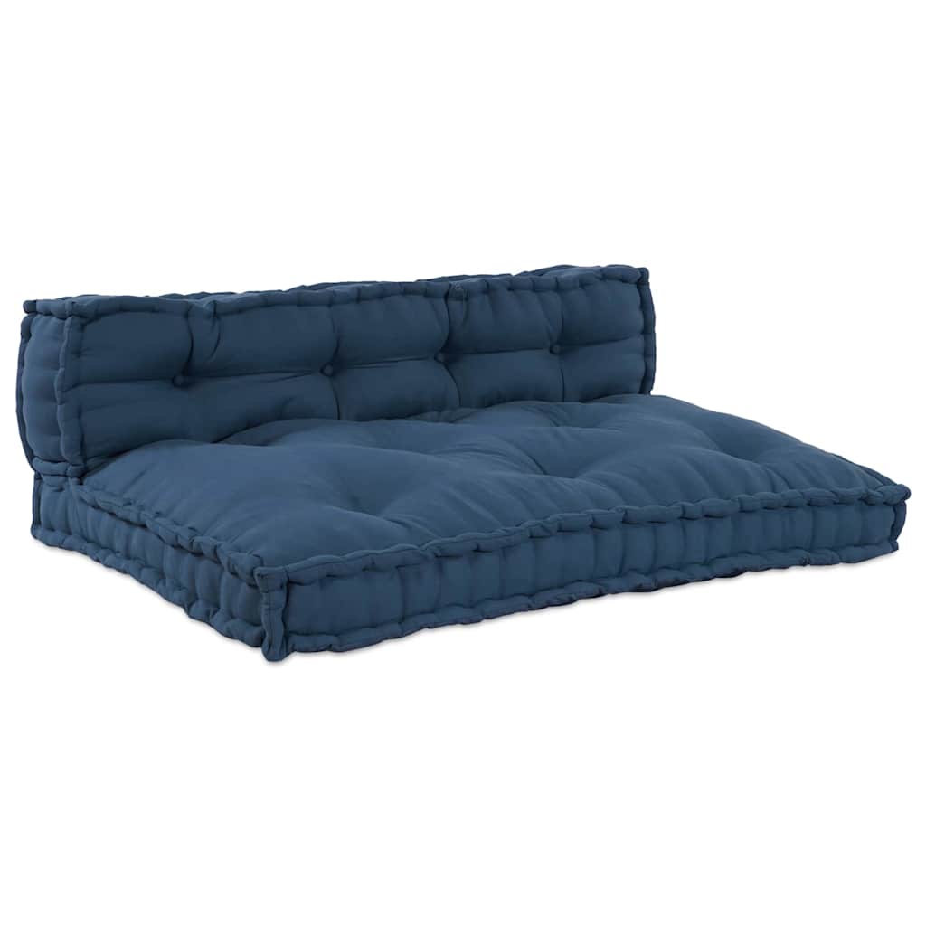vidaXL Poduszka do sofy paletowej 2 pcs Indygo 120 x 80 x 38 cm