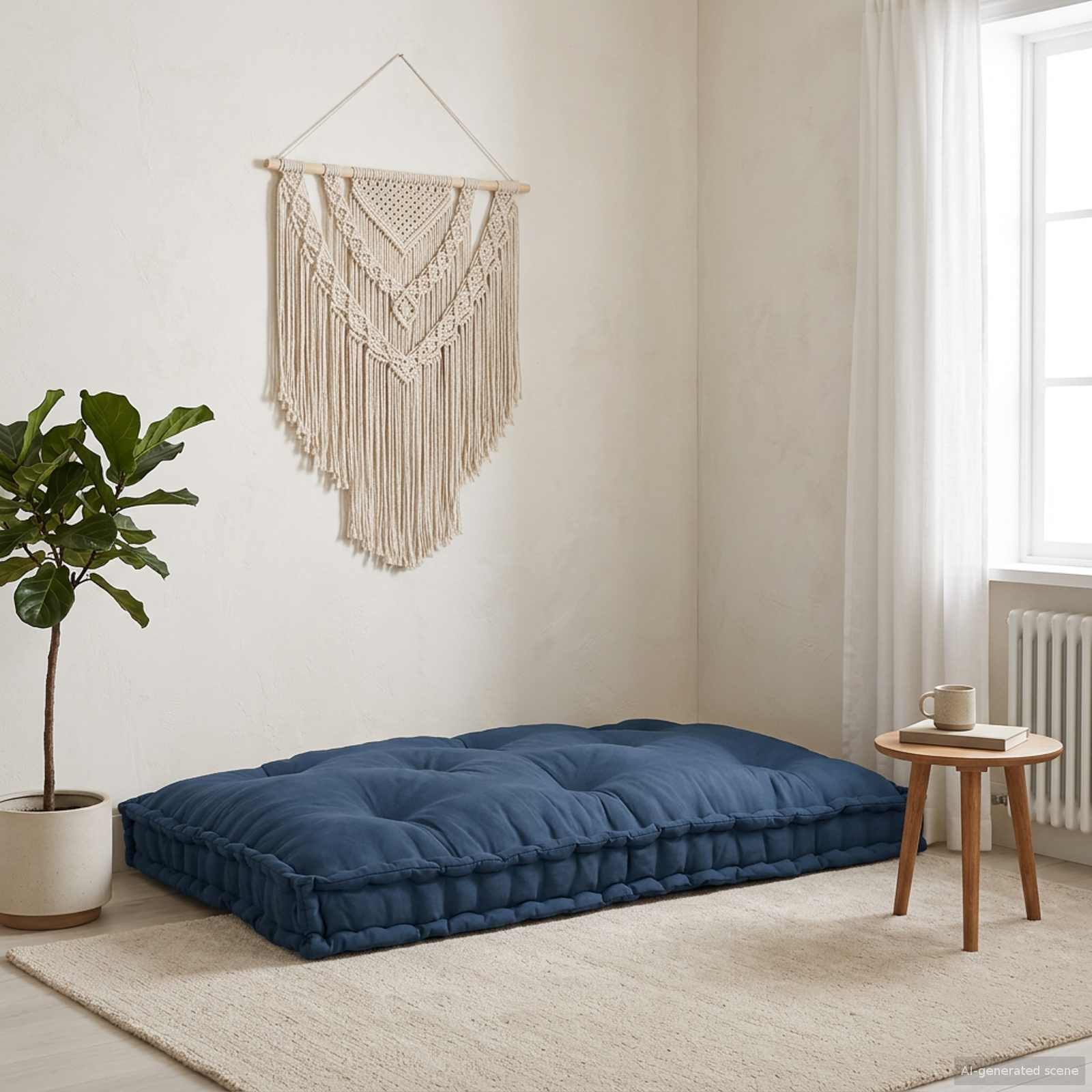 vidaXL Poduszka do sofy paletowej Indygo 120 x 80 x 12 cm tkanina