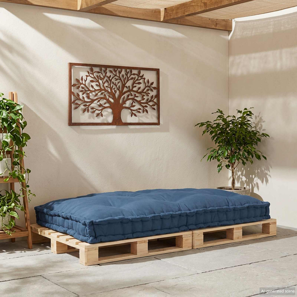vidaXL Poduszka do sofy paletowej Indygo 120 x 80 x 12 cm tkanina