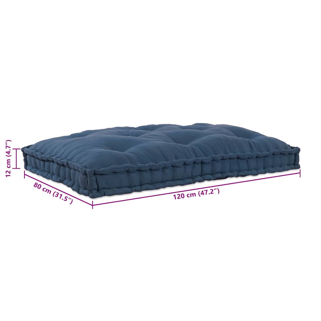 vidaXL Poduszka do sofy paletowej Indygo 120 x 80 x 12 cm tkanina