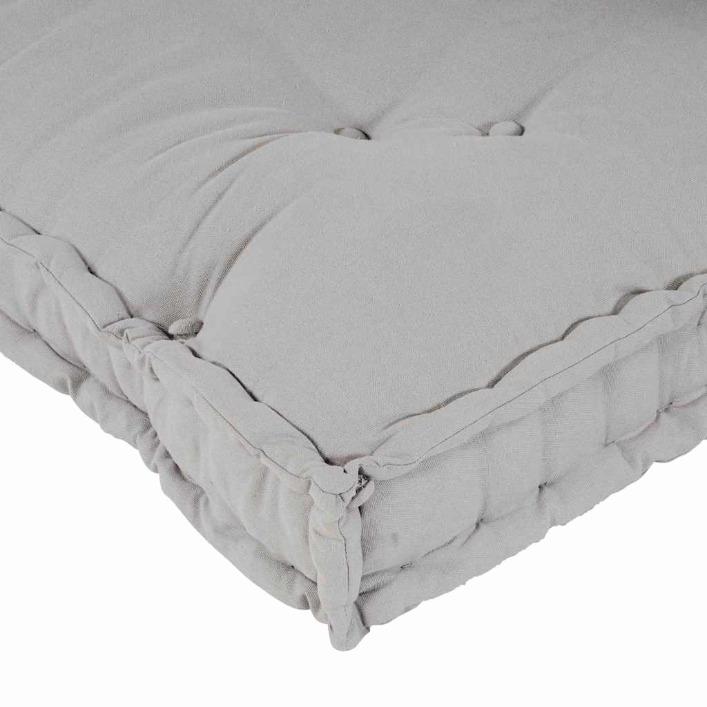 vidaXL Poduszka do sofy paletowej 3 pcs Szary 120 x 80 x 38 cm tkanina