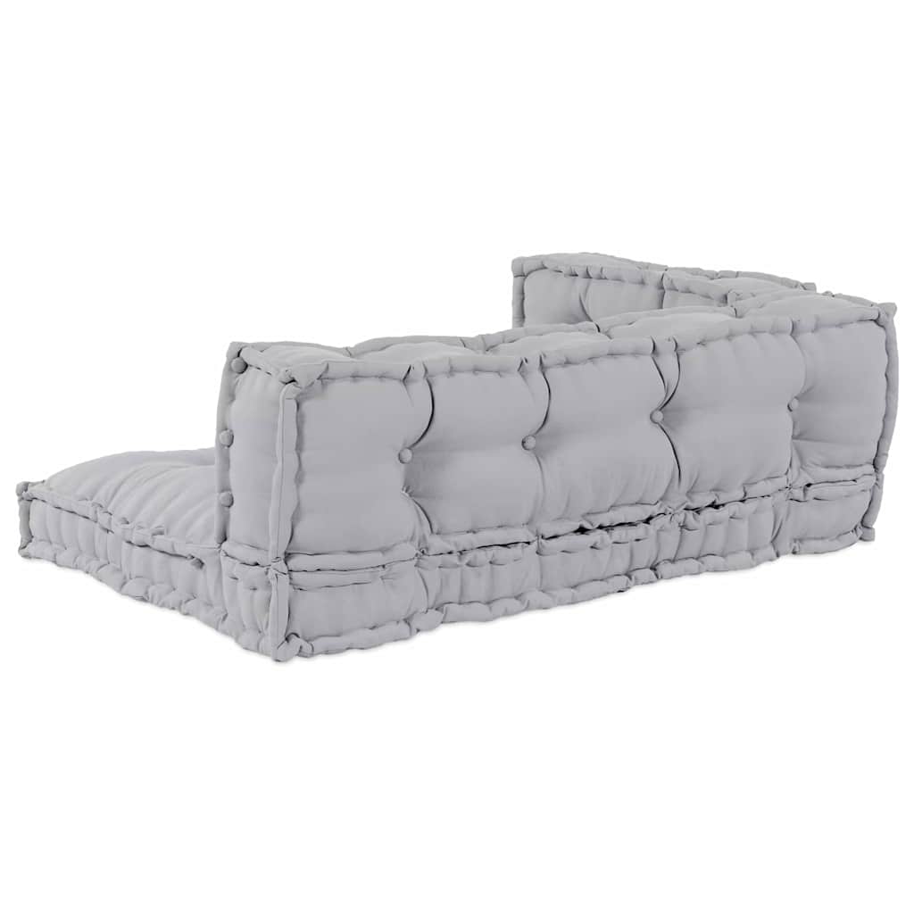 vidaXL Poduszka do sofy paletowej 3 pcs Szary 120 x 80 x 38 cm tkanina