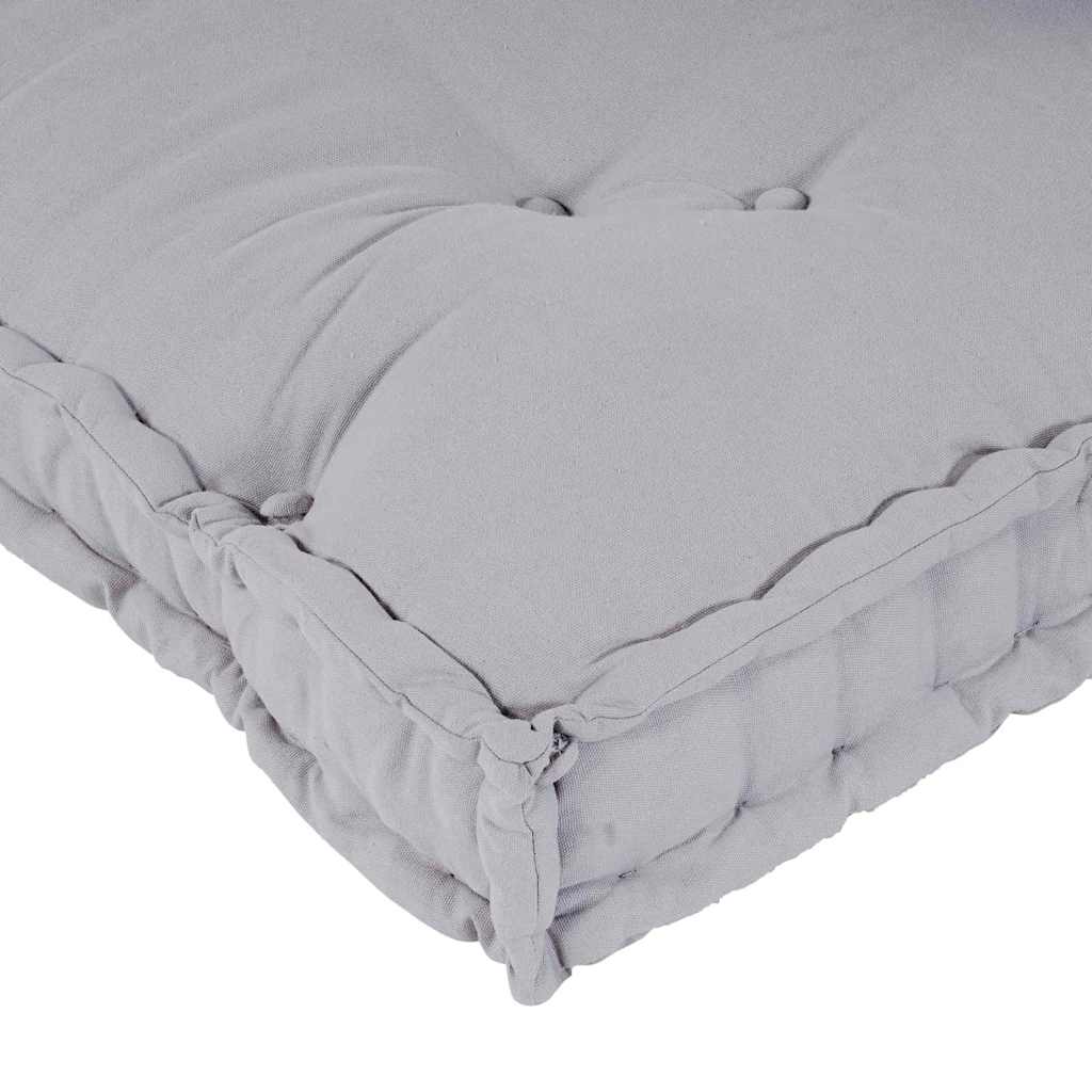 vidaXL Poduszka do sofy paletowej 2 pcs Szary 120 x 80 x 38 cm tkanina