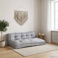 vidaXL Poduszka do sofy paletowej 2 pcs Szary 120 x 80 x 38 cm tkanina