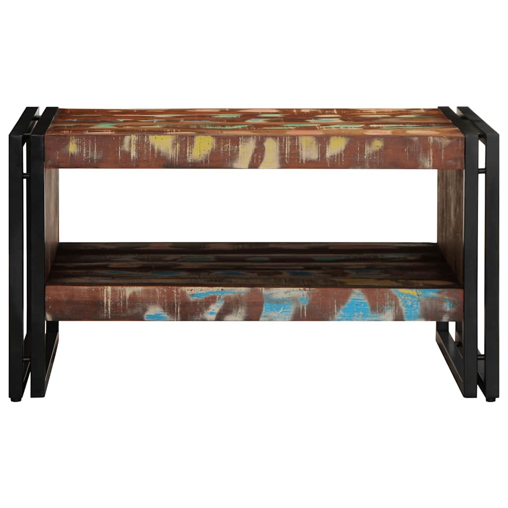 vidaXL Stolik kawowy wielokolorowy 70x50x38 cm lite drewno odzyskane