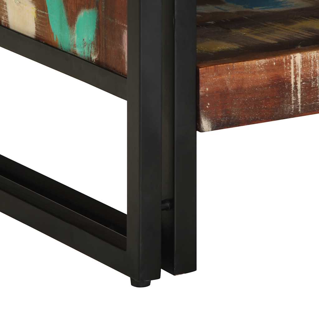vidaXL Stolik kawowy wielokolorowy 70x50x38 cm lite drewno odzyskane