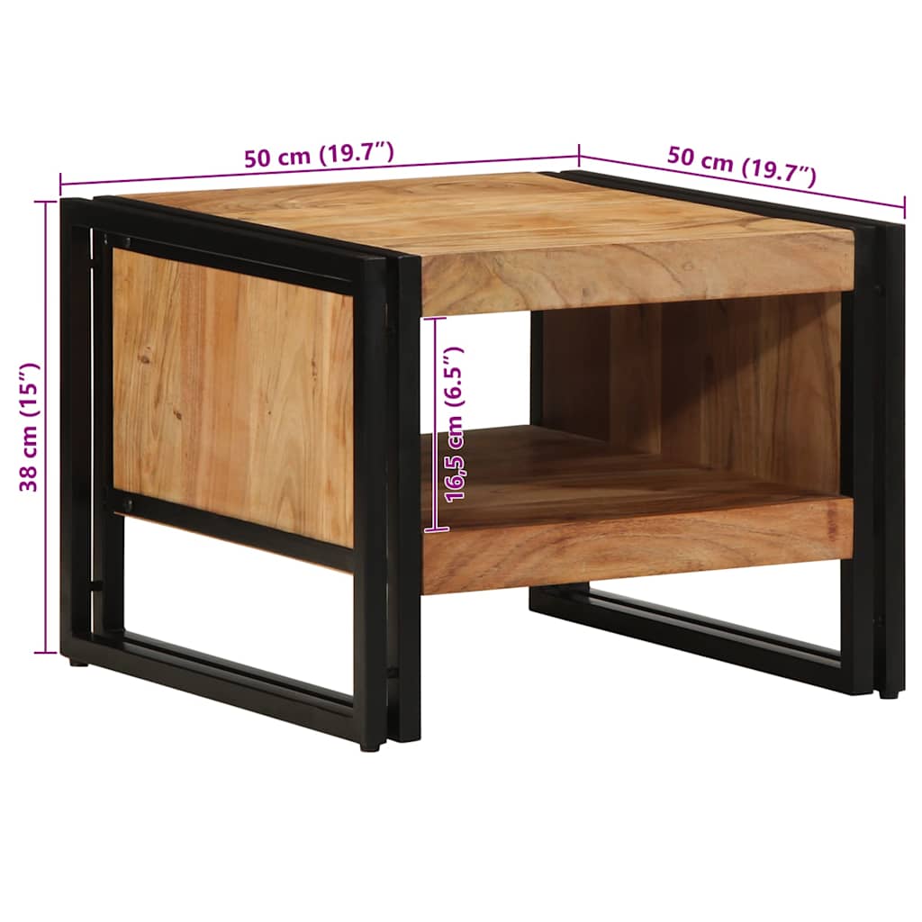 vidaXL Stolik kawowy 50x50x38 cm Drewno lite Akacja