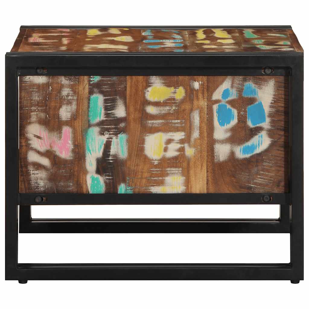 vidaXL Stolik kawowy wielokolorowy 50x50x38 cm lite drewno odzyskane