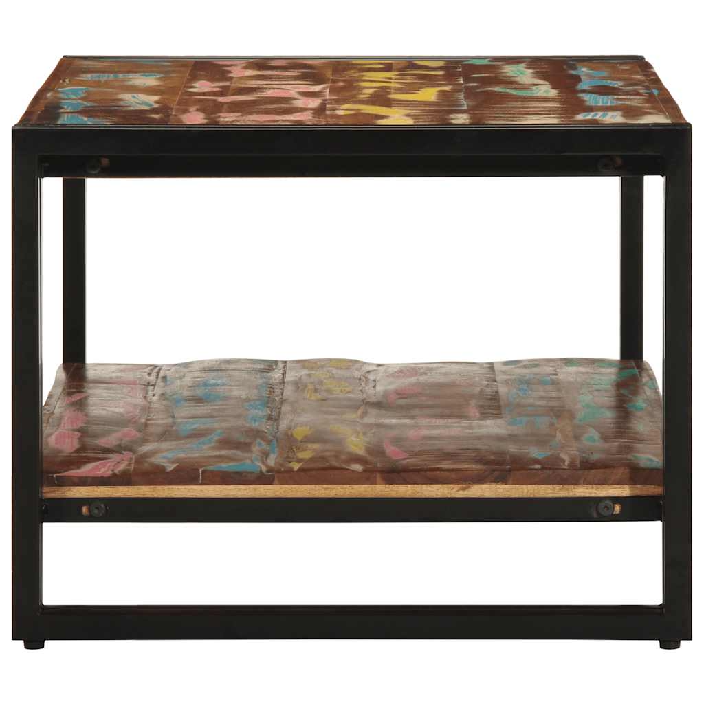 vidaXL Stolik kawowy wielokolorowy 90x50x38 cm lite drewno odzyskane