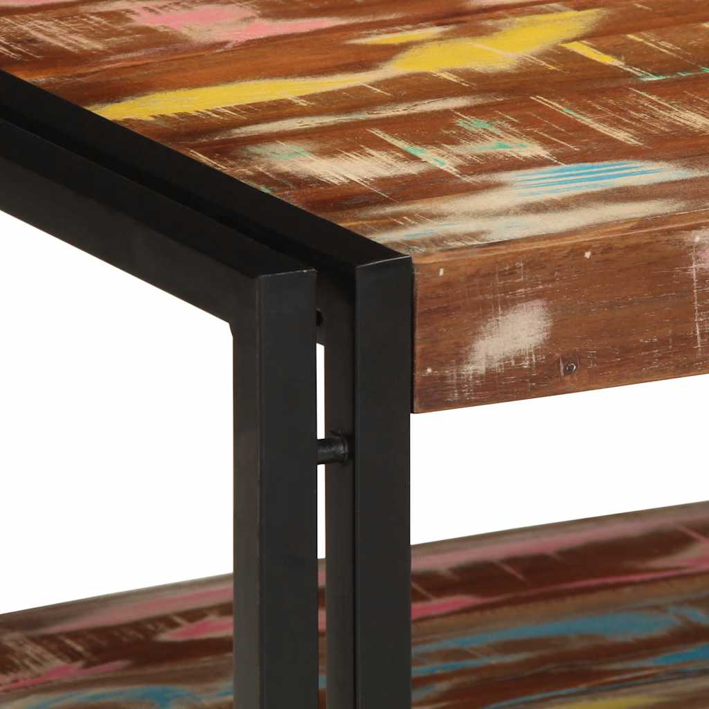 vidaXL Stolik kawowy wielokolorowy 90x50x38 cm lite drewno odzyskane