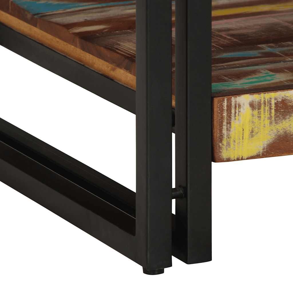 vidaXL Stolik kawowy wielokolorowy 90x50x38 cm lite drewno odzyskane