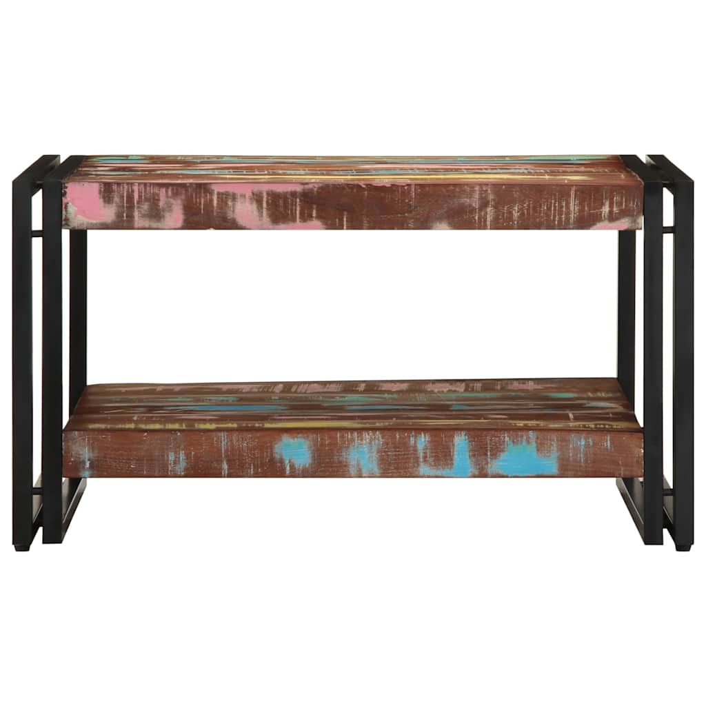 vidaXL Stolik kawowy wielokolorowy 70x50x38 cm lite drewno odzyskane