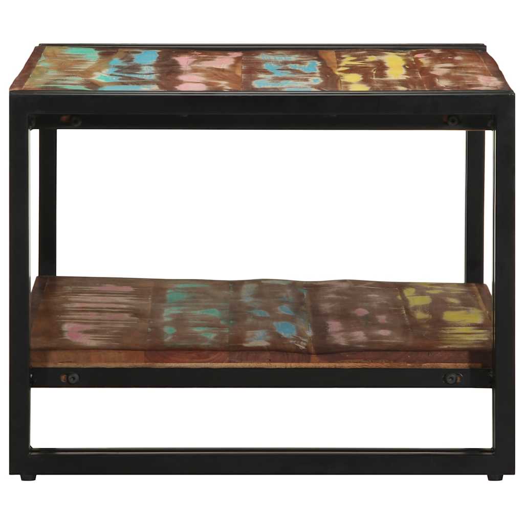 vidaXL Stolik kawowy wielokolorowy 70x50x38 cm lite drewno odzyskane