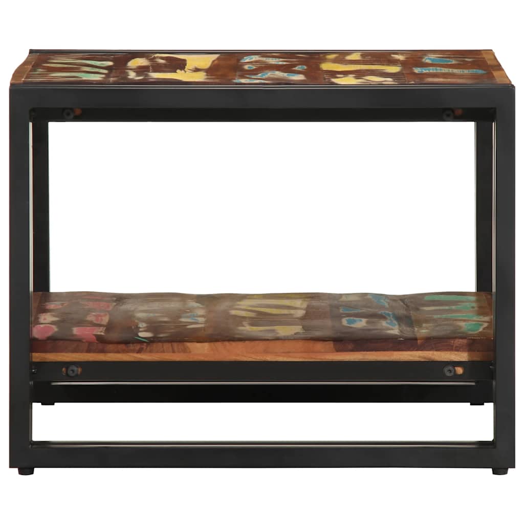 vidaXL Stolik kawowy wielokolorowy 50x50x38 cm lite drewno odzyskane