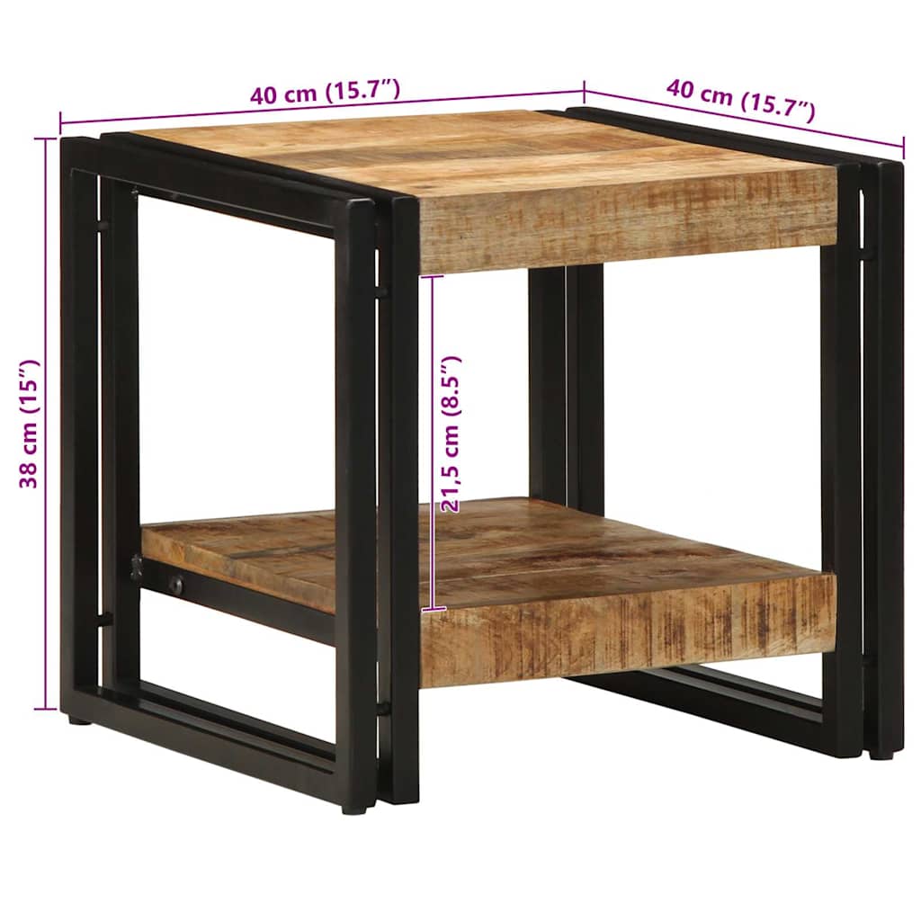 vidaXL Stolik kawowy Brązowy 40 x 40 x 38 cm Drewno z mango