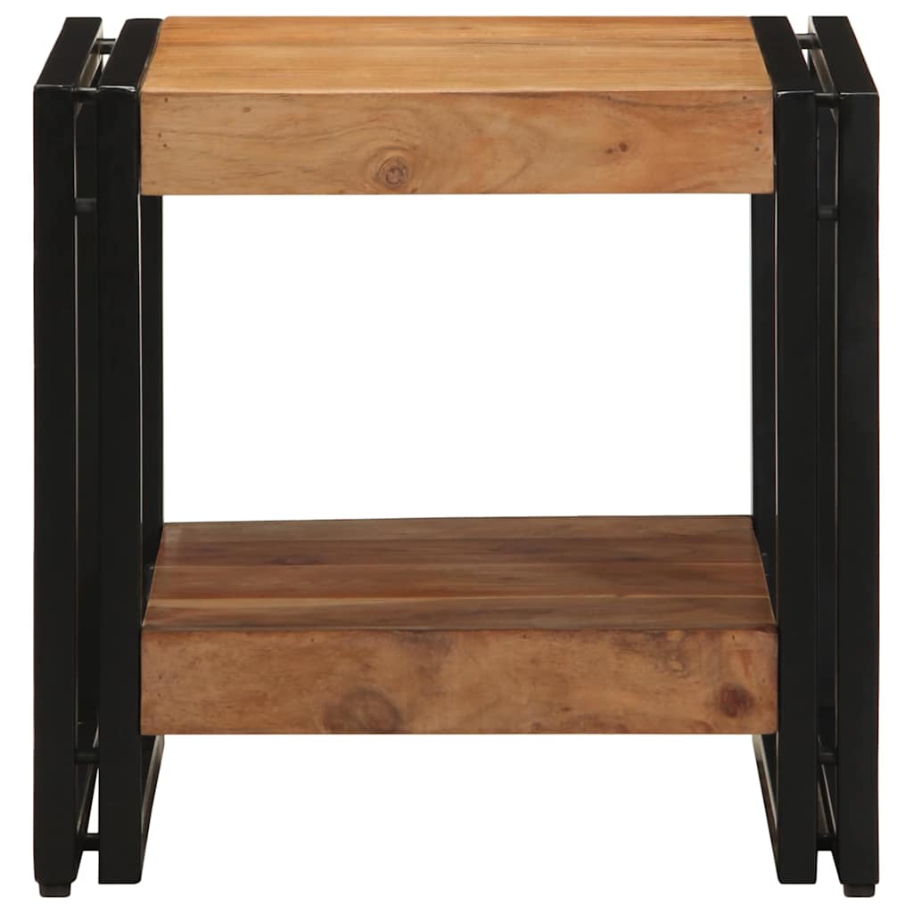 vidaXL Stolik kawowy Brązowy 40 x 40 x 38 cm Lite Drewno Akacji