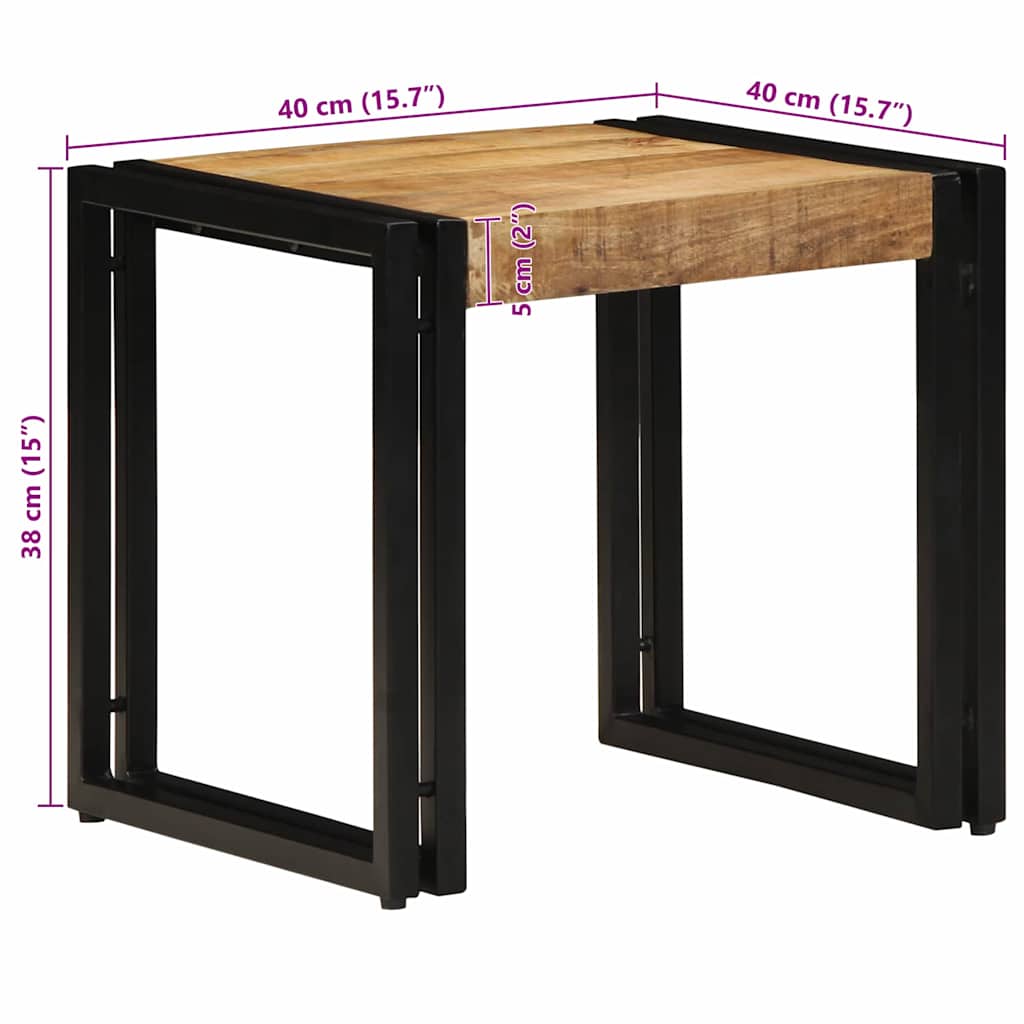 vidaXL Stolik kawowy Brązowy 40 x 40 x 38 cm Drewno z mango