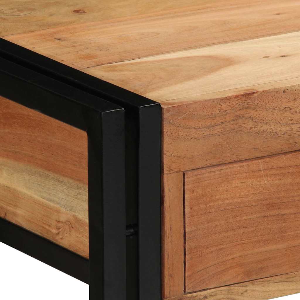 vidaXL Konsola z szufladą Brązowy 120 x 33 x 75 cm Lite Drewno Akacji