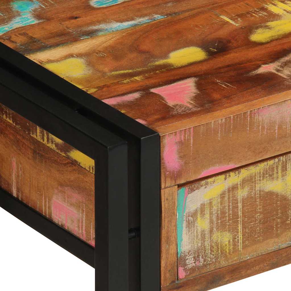 vidaXL Konsola Wielokolorowe 120 x 33 x 75 cm Lite Drewno Recyklingowe