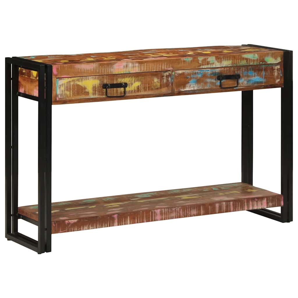 vidaXL Konsola Wielokolorowe 120 x 33 x 75 cm Lite Drewno Recyklingowe